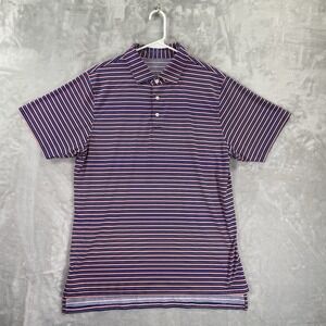 B. Draddy Shirt men's Medium Polo Sport Performance Striped Short Sleeve Golf